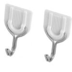 Anubhav Janni Abs Plastic White Hook Sticker Self Adhesive Wall Hooks Waterproof Sticky Hanging Capacity Max Multipurpose Home Storage Sticker Mount Hanger (Set Of 10 Pcs)