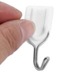 Anubhav Janni Abs Plastic White Hook Sticker Self Adhesive Wall Hooks Waterproof Sticky Hanging Capacity Max Multipurpose Home Storage Sticker Mount Hanger (Set Of 10 Pcs) - Image 4
