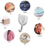 Anubhav Janni Abs Plastic White Hook Sticker Self Adhesive Wall Hooks Waterproof Sticky Hanging Capacity Max Multipurpose Home Storage Sticker Mount Hanger (Set Of 10 Pcs) - Image 5