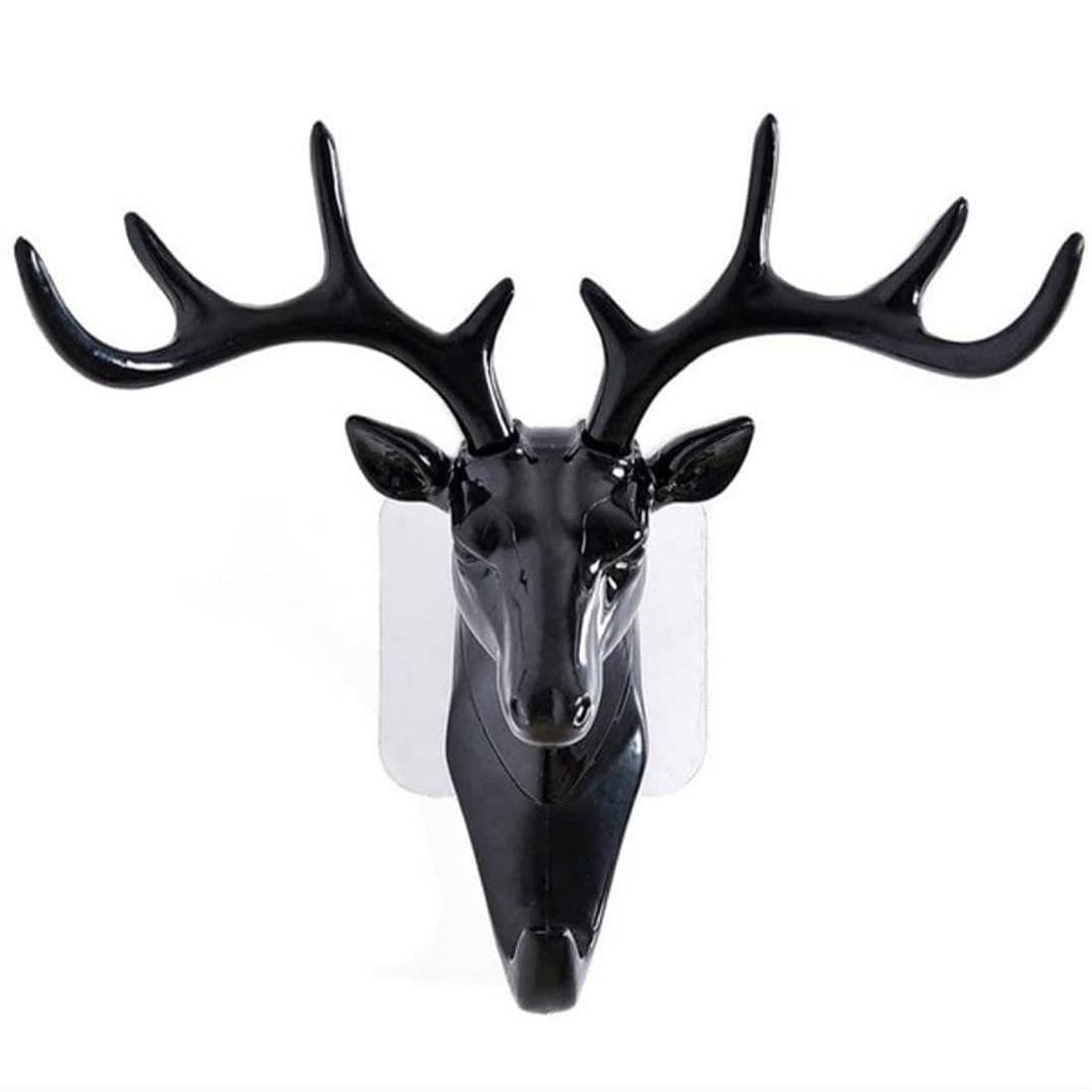 Anubhav Janni Deer Head Key Holder Hook Self Adhesive Wall Door Hook Hanger Bag Keys Sticky Mount Plastic Creative Traceless Three Dimensional Hanging Plastic Combo Self Adhesive (Set Of 2 Pcs) Anubhav Janni Deer Head Key Holder Hook Self Adhesive Wall Door Hook Hanger Bag Keys Sticky Mount Plastic Creative Traceless Three Dimensional Hanging Plastic Combo Self Adhesive (Set Of 2 Pcs) - Image 1