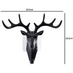 Anubhav Janni Deer Head Key Holder Hook Self Adhesive Wall Door Hook Hanger Bag Keys Sticky Mount Plastic Creative Traceless Three Dimensional Hanging Plastic Combo Self Adhesive (Set Of 2 Pcs) - Image 5