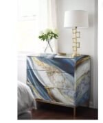 Anubhav Janni Blue Brown Marble Foil Natural Ocean Wallpaper Waterproof And Oil Proof Self Adhesive Stickers Furniture Kitchen Cabinets Almirahs Wardrobes Tabletops Home Office (Pack Of 1 Pcs) - Image 3