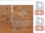 Anubhav Janni Smily Square Edge Protector Smiley Table Rubber Semi Soft Sides And Hard Material Gaurd Furniture Corner Silicone Guard For Baby Kids Safety Silicon Transparent (Set Of 4 Pcs) - Image 7