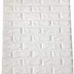 Anubhav Janni Brick Wallpaper Sticker White (77*70cm) Natural Ocean Wallpaper Waterproof Oil Proof Self Adhesive Stickers Furniture Kitchen Cabinets Tabletops Home Office (Pack Of 1 Pcs)
