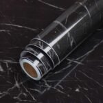 Anubhav Janni Black Marble Foil Paper (60*200) Natural Ocean Wallpaper Waterproof Oil Proof Self Adhesive Stickers Furniture Kitchen Cabinets Tabletops Home Office (Pack Of 1 Pcs)