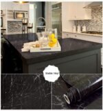 Anubhav Janni Black Marble Foil Paper (60*200) Natural Ocean Wallpaper Waterproof Oil Proof Self Adhesive Stickers Furniture Kitchen Cabinets Tabletops Home Office (Pack Of 1 Pcs) - Image 3