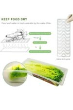 Anubhav Janni Fish Vegetable Storage Container Food Removable Drain Plate And Lid Fridge Box Stackable Plastic Freezer Containers To Keep Fresh For Fish Meat Vegetables Fruits (Set Of 2 Pcs) - Image 6