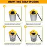 Anubhav Janni Mouse Trap Bucket Lid Auto Reset Rat Reusable Door Style Multi Catch Mice Control Traps No Mess Touch Mess Free Solution For Indoor Outdoor Home (Pack Of 1 Pcs) - Image 4