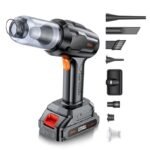 Anubhav Janni Portable Car Vacuum Cordless Cleaner For Auto Detailing Handheld High Powered Suction Nozzle Set Filter Ideal Seats Crevices Interiors Vacum Home Office Pet Dust (Pack Of 1 Pcs)