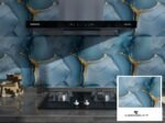 Anubhav Janni Blue Uv Marble Foil  Natural Ocean Wallpaper Waterproof Oil Proof Self Adhesive Stickers Furniture Kitchen Cabinets Tabletops Home Office (Pack Of 1 Pcs) - Image 5