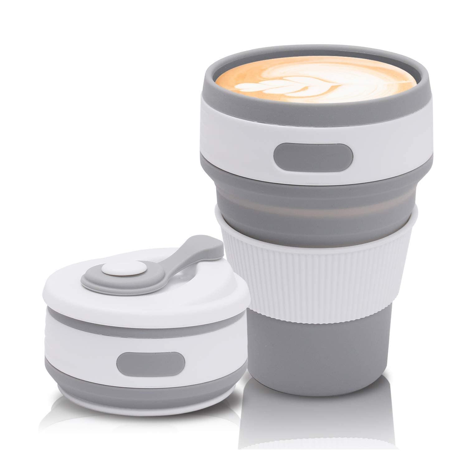 Anubhav Janni Foldable Coffee Cup 350 Ml Collapsible Silicone Travel Mug Tea Cup Leak proof Heat Resistant Portable Reusable Hot Cold Drink Thermo Camping Hiking Office Outdoor (Pack Of 1 Pcs) Anubhav Janni Foldable Coffee Cup 350 Ml Collapsible Silicone Travel Mug Tea Cup Leak proof Heat Resistant Portable Reusable Hot Cold Drink Thermo Camping Hiking Office Outdoor (Pack Of 1 Pcs) - Image 1
