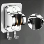 Anubhav Janni Shower Handle Holder Head Holder Adhesive Strength Wand Adjustable Angle Bathroom Toilet Nail Wall Mount Bracket Hand Screw Free Super Strong Comes Hook (Pack Of 1 Pcs) - Image 2