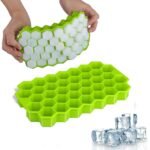 Anubhav Janni Honey Shape Ice Maker Tray Flexible Silicone Cube Mould Freezer Chocolate Cake Maker Trays Chilled Drinks Reusable May Vary Freezer Kitchen Drink Cooling Tool (Set Of 2 Pcs)