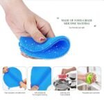 Anubhav Janni Silicone Scrubber Sponges Multicolor Round Shape Dish Washing Cleaning Pads Pan Bowl Washing Fruit And Vegetable Shape Kitchen Pots Dishwasher Safe (Set Of 5 Pcs) - Image 4