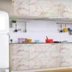 Anubhav Janni Orange Marble Foil Wallpaper Foam Wall Panels For Living Room Bedroom Hotel Cafe DIY Decor Waterproof Removable Interior Decoration Kitchen Bathroom Home Cabinet (Pack Of 1 Pcs) - Image 2