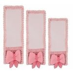 Anubhav Janni Remote Cover Control Covers Bow Knot Lace Design Compatible With TV AC DTH Remotes Dustproof Washable Air Conditioner Dust Cloth For Tv Conditioner (Set Of 3 Pcs)