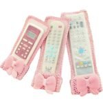 Anubhav Janni Remote Cover Control Covers Bow Knot Lace Design Compatible With TV AC DTH Remotes Dustproof Washable Air Conditioner Dust Cloth For Tv Conditioner (Set Of 3 Pcs) - Image 2