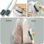 Anubhav Janni Shoe Cleaning Brush Liquid Dispenser Soft Bristle Hand Scrub Built in Drain Hole Hanging Loop Automatic Soap Dispenser Scrubber Clothes Washing Box Clothes (Set Of 2 Pcs) - Image 4
