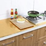 Anubhav Janni Golden Simple Kitchen Stickers Oil Proof Aluminium Foil (60*200cm) Wallpaper Foam Wall Panels For Living Room Bedroom Hotel Cafe Kitchen Bathroom Home Cabinet (Pack Of 1 Pcs) - Image 5