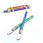 Anubhav Janni Glass Cutter Professional Tool Set Metallic Multi Color Design With Floral Pattern Premium Cutting Tips Thick Pencil Style Metal Handle Precision Tile Home (Pack Of 1 Pcs)
