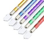 Anubhav Janni Glass Cutter Professional Tool Set Metallic Multi Color Design With Floral Pattern Premium Cutting Tips Thick Pencil Style Metal Handle Precision Tile Home (Pack Of 1 Pcs) - Image 4