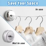 Anubhav Janni Stainless Steel Retractable Adjustable Clothesline Hanging Washing Line Wall Mounted Wire Clothes line Laundry Drying Rope Indoor Outdoor Balcony Durable Cloth (Pack Of 1 Pcs) - Image 4