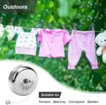 Anubhav Janni Stainless Steel Retractable Adjustable Clothesline Hanging Washing Line Wall Mounted Wire Clothes line Laundry Drying Rope Indoor Outdoor Balcony Durable Cloth (Pack Of 1 Pcs) - Image 5