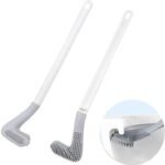 Anubhav Janni Golf L Shape Toilet Brush Silicone Cleaner Flexible For Quick Cleaning Of Home Kitchen Bathroom Toilet Wash Basin Daily Long Handle L Shape Head Deep Corners (Set Of 2 Pcs)