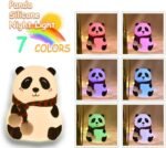Anubhav Janni Panda Night Lamp LED For Kids Soft Silicone Touch Light Modes USB Bedroom Study Table Cute Animal Gift Boys Girls Changing Kids Light Bed Home Decoration (Pack Of 1 Pcs) - Image 3