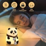 Anubhav Janni Panda Night Lamp LED For Kids Soft Silicone Touch Light Modes USB Bedroom Study Table Cute Animal Gift Boys Girls Changing Kids Light Bed Home Decoration (Pack Of 1 Pcs) - Image 5