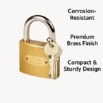 Anubhav Janni 20mm Mini Lock Key Copper Stainless Steel Gold Finish Suitable Main Door Shutters House Doors Gates Gym Gate Locker Shed Office Warehouse Toolbox Travel School Office (Set Of Pcs) - Image 2