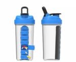 Anubhav Janni Pill Box Organizer With Water Bottle Protein Shaker Bottle Material Plastic Colour Seven Compartments Drinking Gym Sports Home Office Travel (Pack Of 1 Pcs) - Image 8