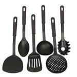 Anubhav Janni Kitchen Tool Set Spatula Nylon Utensil Heat Resistant Non Stick Cooking Tools Serving Spoon Spatula Pasta Server Deep Ladle Turner Scoop Ideal Cooking Baking(Set Of 6 Pcs)