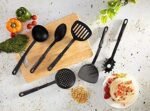 Anubhav Janni Kitchen Tool Set Spatula Nylon Utensil Heat Resistant Non Stick Cooking Tools Serving Spoon Spatula Pasta Server Deep Ladle Turner Scoop Ideal Cooking Baking(Set Of 6 Pcs) - Image 3
