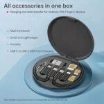 Anubhav Janni Data Cable Set Multi Functional Fast Charging with Universal Connectors For Apple Android And Type C Compact Travel Storage Box Tool Phone Stand Blue  (Pack Of 1 Pcs) - Image 5
