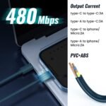 Anubhav Janni Data Cable Set Multi Functional Fast Charging with Universal Connectors For Apple Android And Type C Compact Travel Storage Box Tool Phone Stand Blue  (Pack Of 1 Pcs) - Image 6