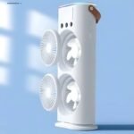 Anubhav Janni Double Sided Cooling Fan Three Hole Head Spray Portable Mini Air Cooler With Mist Humidifier Desktop Table Travel For Bedroom Home Camping Office (Pack Of 1 Pcs) - Image 2