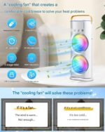Anubhav Janni Double Sided Cooling Fan Three Hole Head Spray Portable Mini Air Cooler With Mist Humidifier Desktop Table Travel For Bedroom Home Camping Office (Pack Of 1 Pcs) - Image 6