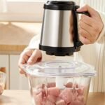 Anubhav Janni 2 Lit Meat Grinder With Handle Stainless Steel Electric Grinders With Bowl Heavy For Kitchen Food Chopper Meat Vegetables Onion Garlic Slicer Dicer Fruit (Pack Of 1 Pcs) - Image 5