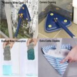 Anubhav Janni 360 Degree Triangle Mop Road Rotatable Multifunctional Mop Dust Wall Glass Floor Wall Gap Corner Car Wash Home Kitchen Bathroom Tile Cleaner (Pack Of 1 Pcs) - Image 3