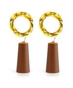 Anubhav Janni Rice String Lights String Rice Lights Yellow Steady Wine Bottle Cork Copper Wire for Home Decoration Decoration String Bulb Battery Operated Fairy Bottle, DIY, Home, Party, Wedding, Diwali (Set Of 2 Pcs) - Image 2