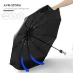 Anubhav Janni Umbrella With New Style Handle Protection Umbrella Automatic Open Hook Stick Golf Umbrellas Rain Sun Wind Windproof Travel Women Lightweight Waterproof Outdoor (Pack Of 1 Pcs) - Image 4