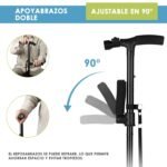 Anubhav Janni Walking Stick With Light Adjustable Folding Cane Handle LED Height Quad Pivot Base For Elderly And Adults Cane with Non Slip Grip Men Women Walking Stick Adjustable (Pack Of 1 Pcs) - Image 4