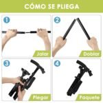 Anubhav Janni Walking Stick With Light Adjustable Folding Cane Handle LED Height Quad Pivot Base For Elderly And Adults Cane with Non Slip Grip Men Women Walking Stick Adjustable (Pack Of 1 Pcs) - Image 7