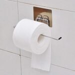 Anubhav Janni Tissue Paper Holder Towel Stainless Steel Drill Free Self Adhesive Roll Stand Bar Hanger Kitchen For Bathroom Toilet roll Washable Stick Hook Rack Storage (Pack Of 1 Pcs) - Image 4