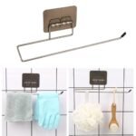 Anubhav Janni Tissue Paper Holder Towel Stainless Steel Drill Free Self Adhesive Roll Stand Bar Hanger Kitchen For Bathroom Toilet roll Washable Stick Hook Rack Storage (Pack Of 1 Pcs) - Image 6