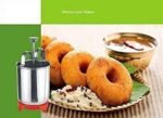 Anubhav Janni Medu Vada Maker Stainless Steel With Stand Easy Making Machine For Home Kitchen Heavy Duty Hygienic Tool Perfectly Shaped South Free Fry Filter Spoon (Pack Of 1 Pcs) - Image 6