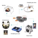 Anubhav Janni Camping Cookware Set Kit Non Stick Foldable Handles Utensils Carry Bag Travel Picnic Cooking Family Outdoor Pot Kettle Bag Portable Set Tea Orange Handle Hiking (Pack Of 1 Pcs) - Image 5