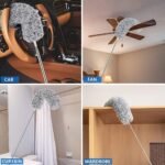Anubhav Janni Micro Fiber Fan Cleaning Mop With Long Rod Microfiber Electrostatic Feather Cleaner Bendable Brush High Roof Dust Brush Rod Flexible Foldable Home Kitchen Car (Pack Of 1 Pcs) - Image 6