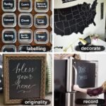 Anubhav Janni Black Board Sticker(45*200cm) Vinyl Wall Sticker Removable Decal Chalkboard Home School Office College Room Kitchen Kids Self Adhesive Writing Reusable Home School (Pack Of 1 Pcs) - Image 4